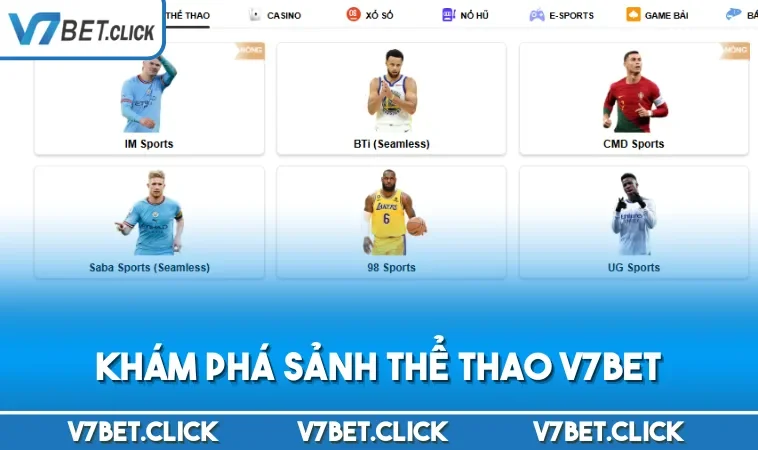 Khám phá sảnh Thể Thao V7BET