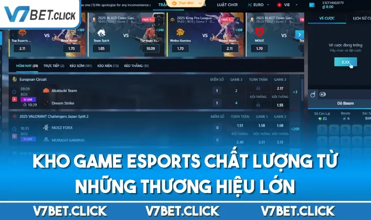 Kho game ESports chất lượng từ những thương hiệu lớn